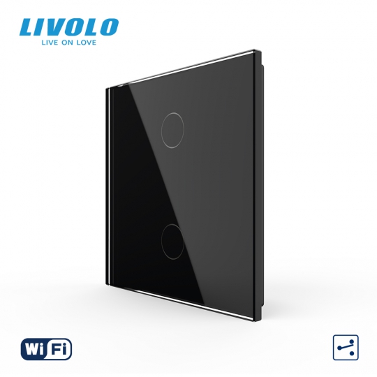 Công tắc cảm ứng mặt kính đôi Wifi 2 chiều Livolo B6