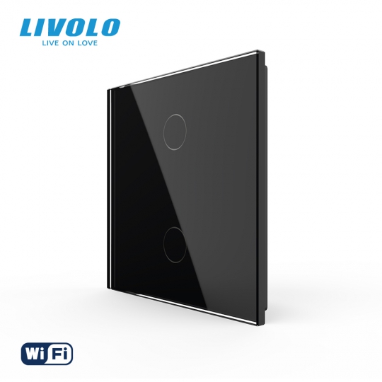 Công tắc cảm ứng mặt kính đôi Wifi 1 chiều Livolo B6