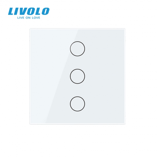 Công tắc cảm ứng mặt kính 3 nút Wifi 2 chiều Livolo B6