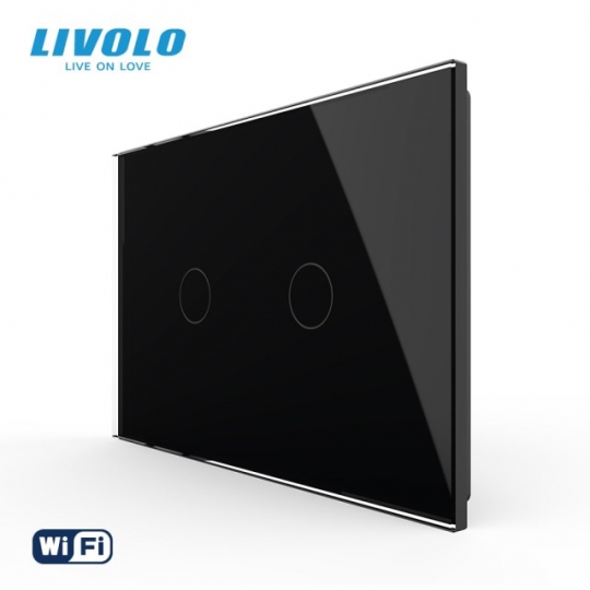 Công tắc cảm ứng mặt kính đôi Wifi Livolo 1 chiều