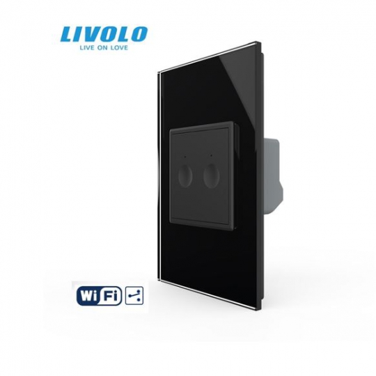 Công tắc cảm ứng mo-đun đôi mặt kính Wifi Livolo 2 chiều